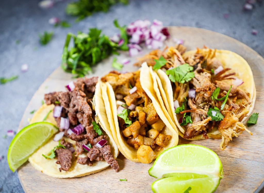 Street Tacos · Comes with your choice of meat