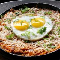 Kimchi Fried Rice · Kimchi fried rice with 2 fried eggs