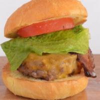 Bacon Cheeseburger Slider · Kobe beef or chicken slider on brioche bun. Bacon, cheddar, lettuce, tomato, onion, pickles,...