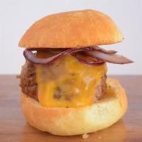 Philly Cheesesteak Slider  · Kobe beef or chicken slider on brioche bun. Meatball, sauteed onions, cheddar.