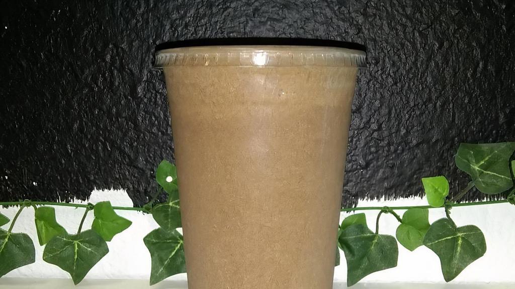 Ape Sh*T · Banana, chocolate, almond milk, low-fat yogurt.