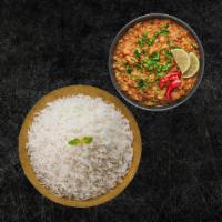 Basmati Rice (Vegan) & Smoked Eggplant Masala (Vegan) · Our long grain aromatic basmati rice, steamed to perfection along with Spit fire roasted egg...