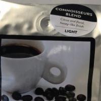 Connoisseurs Blend Whole Coffee Beans · Citrus, floral and honey finish.  Excellent.  Fair Trade whole coffee beans