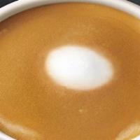 The Flat White · A stronger Latte - no foam, strong Double Shot of Espresso, and less Milk