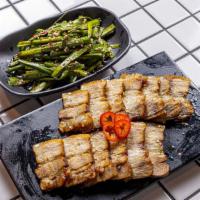 Korean Boiled Soy Pork (Bossam) · *Dinner Only, Available for order 5PM - Closing

Allergen. Pork belly boiled in soy-sauce ba...