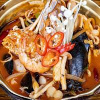 Spicy Seafood Soup (Jjamppong Soup) · *Dinner Only, Available for order 5PM - Closing

Hot spicy, Allergen. Red spicy seafood flav...