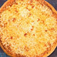 Cheesy Melt Pizza · Curry sauce and mozzarella cheese baked on a hand-tossed 12
