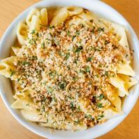 Mac & Cheese Small · Four Cheese, Penne Pasta, Herbed Bread Crumbs.