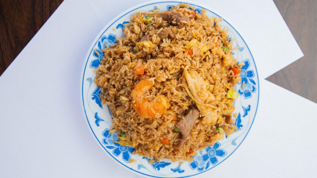 House Special Fried Rice · Shrimp, chicken, beef. vegetable.