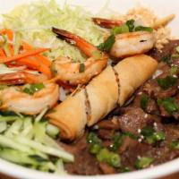 Special Vermicelli · Grilled pork, grilled shrimp and egg roll.