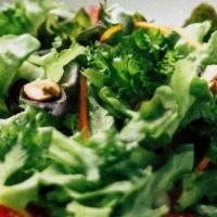 Chopped Winter Salad & Soup Combo · Med chopped lettuce, toasted pumpkin seeds & pine nuts, dried cranberries, gorgonzola, with ...