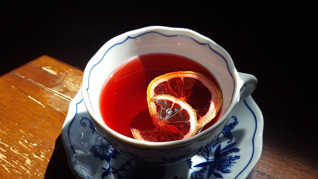 Hot Ginger Citrus Tea · Our hot Buzzbomb Tea - A blend of citrus, ginger, and honey.