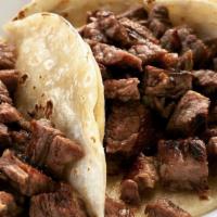 3 Carne Asada Tacos · Grilled Steak on Sonora, Mexico flour tortillas