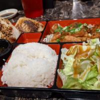 Dinner Box · Choose one protein - (fish katsu, katsu chicken, teriyaki beef, teriyaki chicken, teriyaki s...