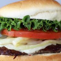 Jonny Chipotle · White Cheddar Cheese, Lettuce, Tomato, Grilled Onions, Chipotle Sauce