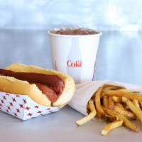 Hot Dog · Comes with a kids fry and a kids drink!