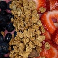 Bridgetown Bowl - 16 Oz · Banana, strawberry, butter choice, milk choice; topped with your choice of berries and granola