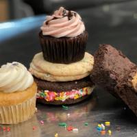 Off The Wheat Treat Box · All Gluten Free & Vegan. Includes 2 Brownies, 2 Whoopie Pies, and 2 Cupcakes.