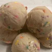 Funfetti Dough Bites · Gluten Free & Vegan. Funfetti Cookie Dough rolled into bites. Unbaked and ready eat right ou...