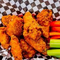 Chicken Wings · Crispy breaded deep fried wings tossed in your choice of one of our famous housemade sauces ...