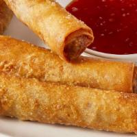 Lumpia · Four lumpia fried to perfection with a sweet chili Thai dipping sauce.