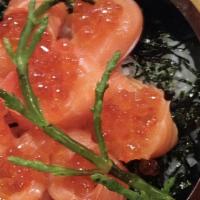 Oyako Bowl · salmon and salmon roe over sushi rice
