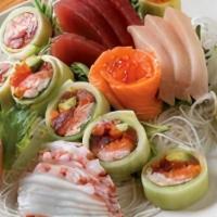 Sashimi Utopia · Chefs selection of premium raw fish and tsuki maki