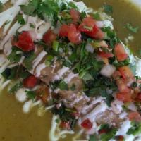 Enchiladas (Two Pieces Per Order) · Choice of meat, fish or seasonal veggies, salsa verde or salsa roja, corn tortillas, black o...
