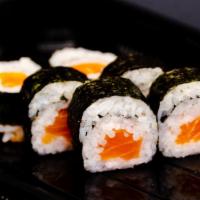 Salmon Roll · Salmon.

This item may contain raw or undercooked ingredients or may be cooked to order. Con...