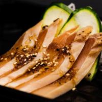 Albacore Sashimi · This item may contain raw or undercooked ingredients or may be cooked to order. Consuming ra...
