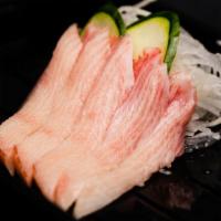 Yellowtail Sashimi · This item may contain raw or undercooked ingredients or may be cooked to order. Consuming ra...
