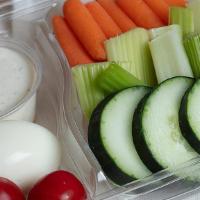Veggies & Ranch · (vegetarian) Carrots, celery, cucumber, tomato, hard-boiled egg, and our roasted garlic ranc...