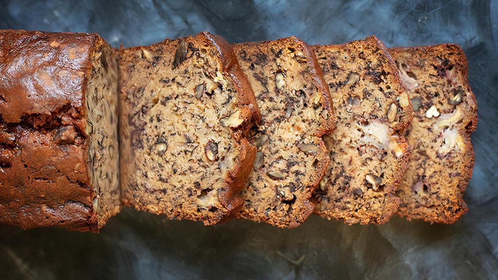 Banana Bread Slice · (vegetarian) Cake-like, with pecans and a hint of vanilla