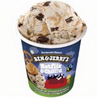 Netflix & Chilll'D™ Ben & Jerry'S Ice Cream Pint · Peanut Butter Ice Cream with Sweet & Salty Pretzel Swirls & Fudge Brownies