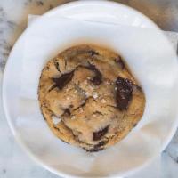 Chocolate Chip Tahina Cookie · Allergens in this dish: dairy, sesame, egg