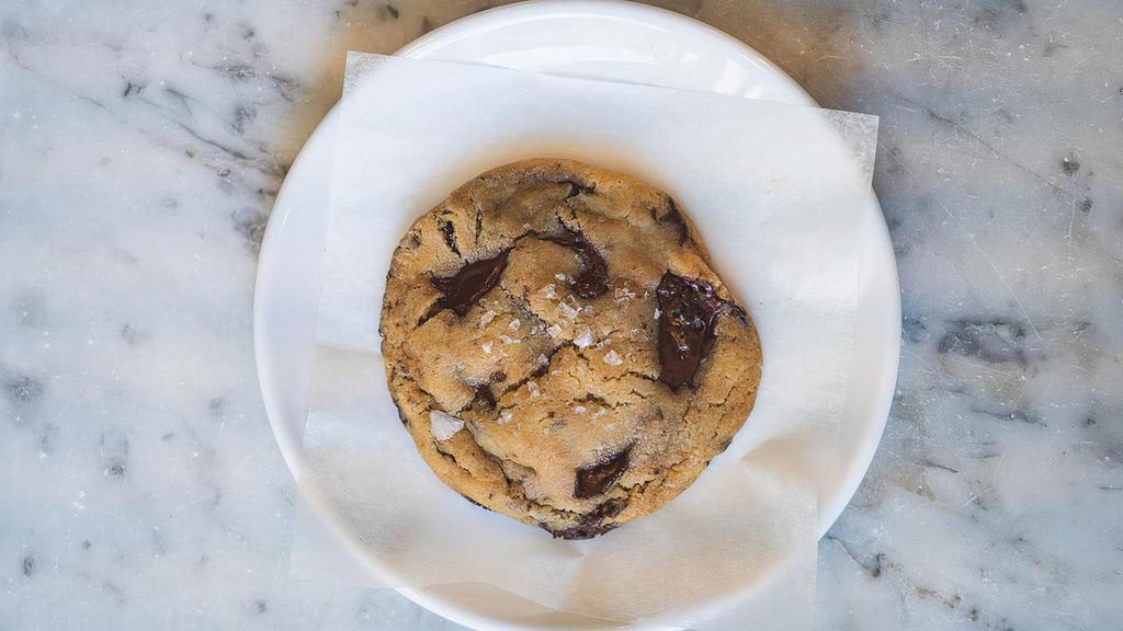 Chocolate Chip Tahina Cookie · Allergens in this dish: dairy, sesame, egg