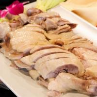 Nanjing Salted Duck (Serve Chilled / Half) / 盐水鸭 · Chef's own mixed seasoning using special poaching method.  Served chilled.