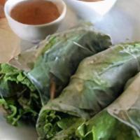 Summer Rolls · Mixed vegetable, noodle wrapped with rice paper served with peanut sauce and sweet and sour ...