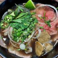 Combo · Rare beef, smoked brisket, meatball, house made broth, rice noodle, basil, sprouts, mint, li...