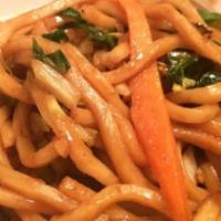 Vegetable Lo Mein · Soft noodle spaghetti.