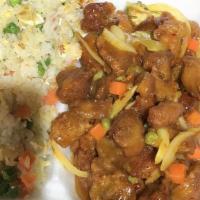 General Tao Chicken · Spicy. General Tao Chicken with Steamed Rice