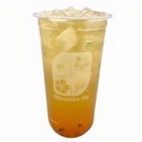 Passionfruit Fruit Tea · A refreshing iced tea made with organic sugar and passionfruit. Choose from 4 tea options.