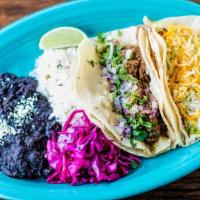 Taco Plate Special · Any two tacos, rice and your choice of beans for only $9.95. Valid daily only till 2:00 PM