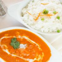Navaratna Korma · A fine vegetarian dish of mixed vegetables, raisins and almonds blended together to make a d...