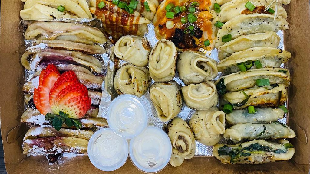 Family Sampler · Feed your family of 4-6 with this variety pack! Comes with 6 of each of our 7 flavors for a total of 42 hand-crafted dumplings!