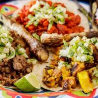 Street Tacos Corn Or Flour · Carne asada, carnitas, barbacoa, al pastor.