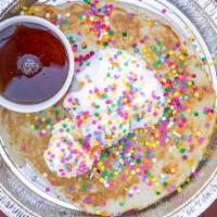 Birthday Cake · Oh so yummy, comes out tasting just like a birthday cake. Served with sprinkles, whipping cr...