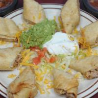 3 Taquitos Rancheros · Beef or chicken. Served with guacamole and sour cream.