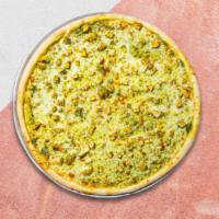 All Antipasto Vegan Pizza · Fresh garlic, artichoke hearts, sun-dried tomatoes, pesto.