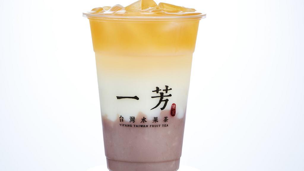 Taro With Green Tea Latte （芋头鲜奶绿） · Substitutions and toppings for an additional charge.